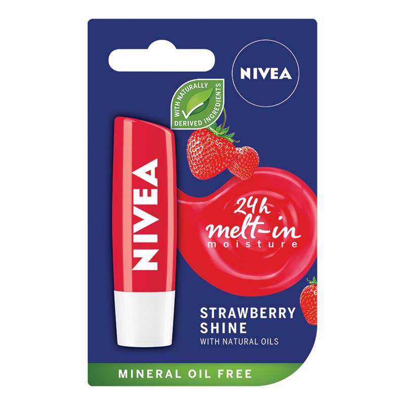 Nivea Strawberry Shine Balsam de Buze, 4,8 g