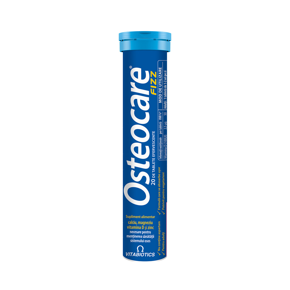 Osteocare fizz efervescent, 20 comprimate, vitabiotics