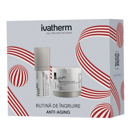 Pachet crema de noapte ivarg 50ml + crema contur de ochi ivarg 15ml, ivatherm