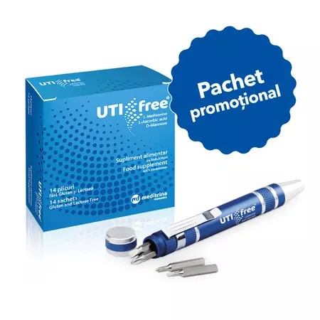 Pachet uti free, 14 plicuri + surubelnita, meditrina pharmaceuticals