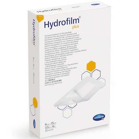 Pansament transparent hartmann, hydrofilm, 9 x 15 cm, 25 buc