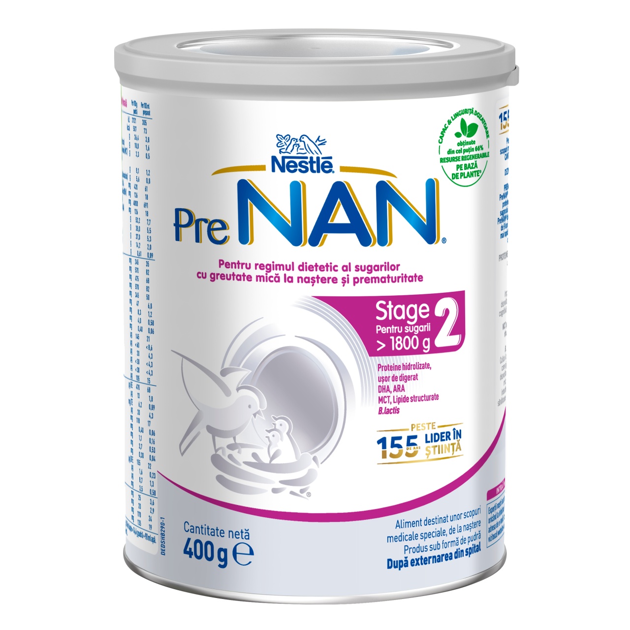PreNAN Stage 2 Nestle 400g Formula Speciala pentru Prematuri si Sugari cu Greutate Mica