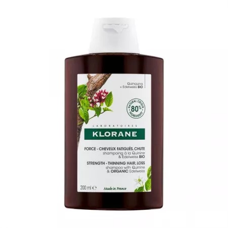 Sampon cu extract de chinina si floare de colt, 200 ml, klorane