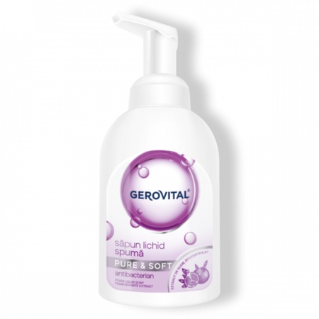 Săpun lichid spumă Pure & Soft, 300 ml, Gerovital