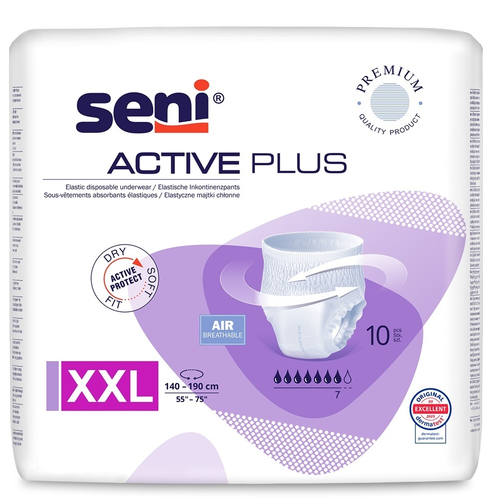 Seni Active Plus Chiloți Absorbanți pentru Adulți, XXL, 10 bucăți