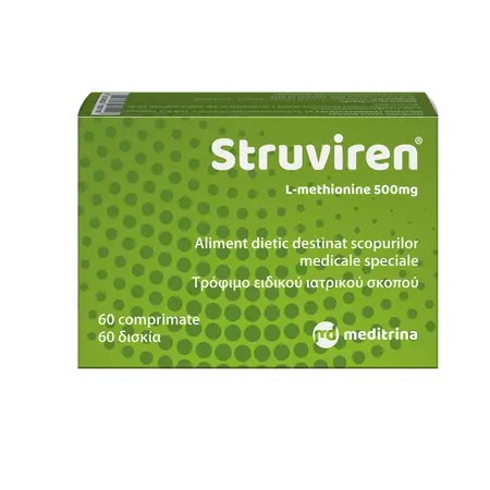 Struviren, 500 mg, 60 comprimate, meditrina pharmaceuticals