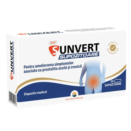 Supozitoare Sunvert, 10 bucăți, Sun Wave Pharma