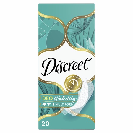 Absorbante zilnice Mutiform Deo Waterlily, 20 bucăți, Discreet