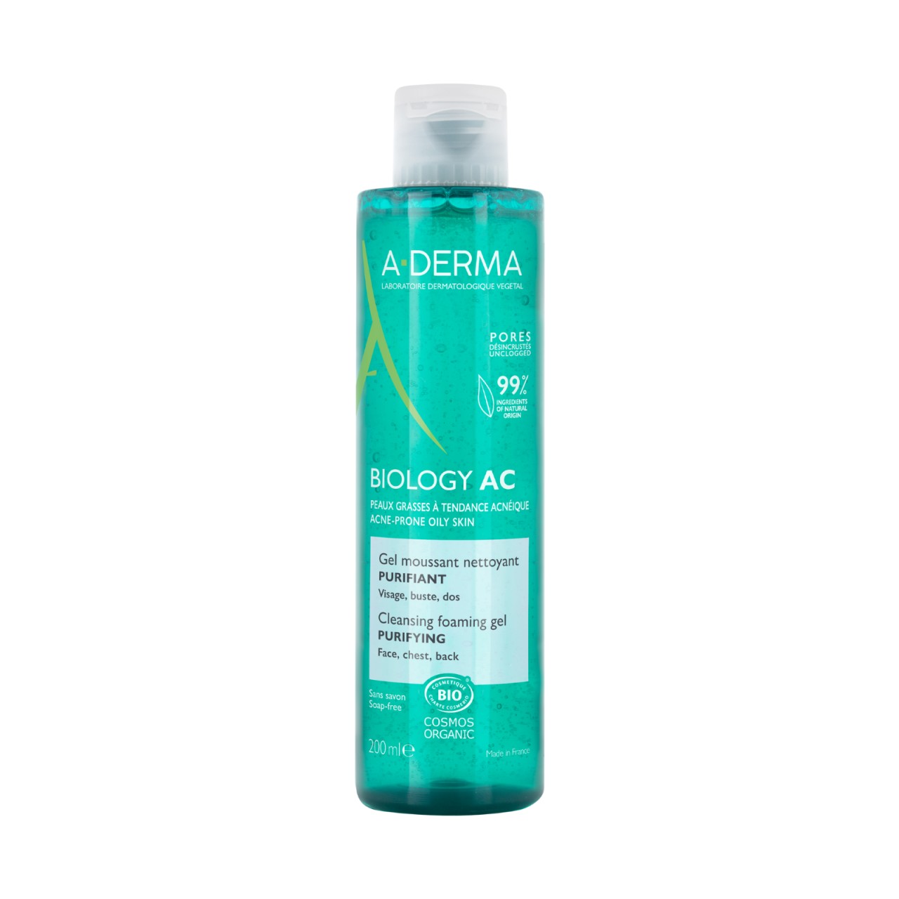 Aderma biology ac gel de curatare purificator 200 ml