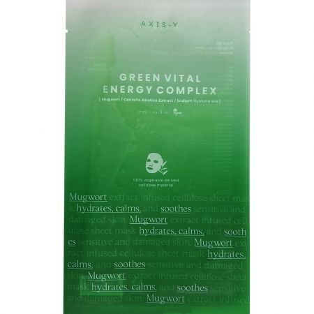 Axis-Y Mugwort Green Vital Energy Complex masca-servetel hidratanta, 27 ml