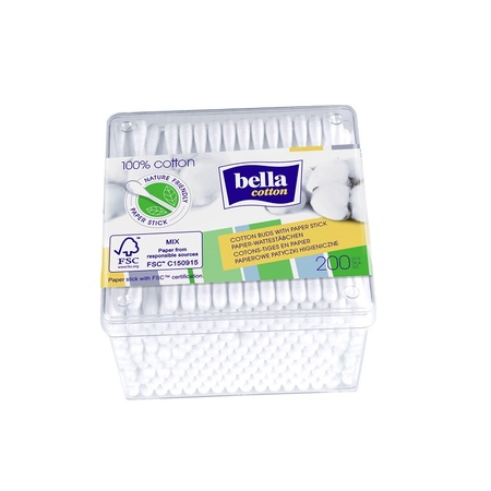 Betisoare din hârtie pentru urechi, 200 bucăți, Bella