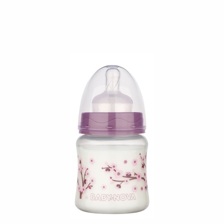 Biberon decorat PP, 0-24 luni, 150 ml, diverse culori, Baby Novă
