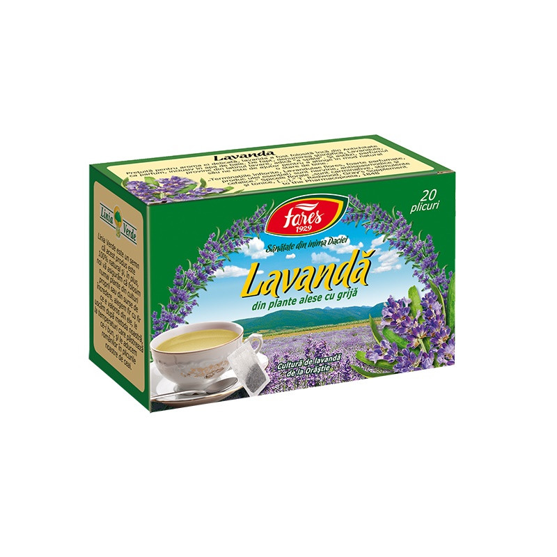 Ceai de Lavandă Fares - 20 Plicuri, Relaxare și Somn Profund