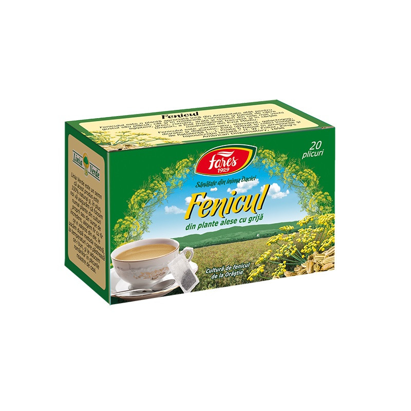 Ceai Fenicul Fares - 20 Plicuri, Digestie Sănătoasă și Alăptare