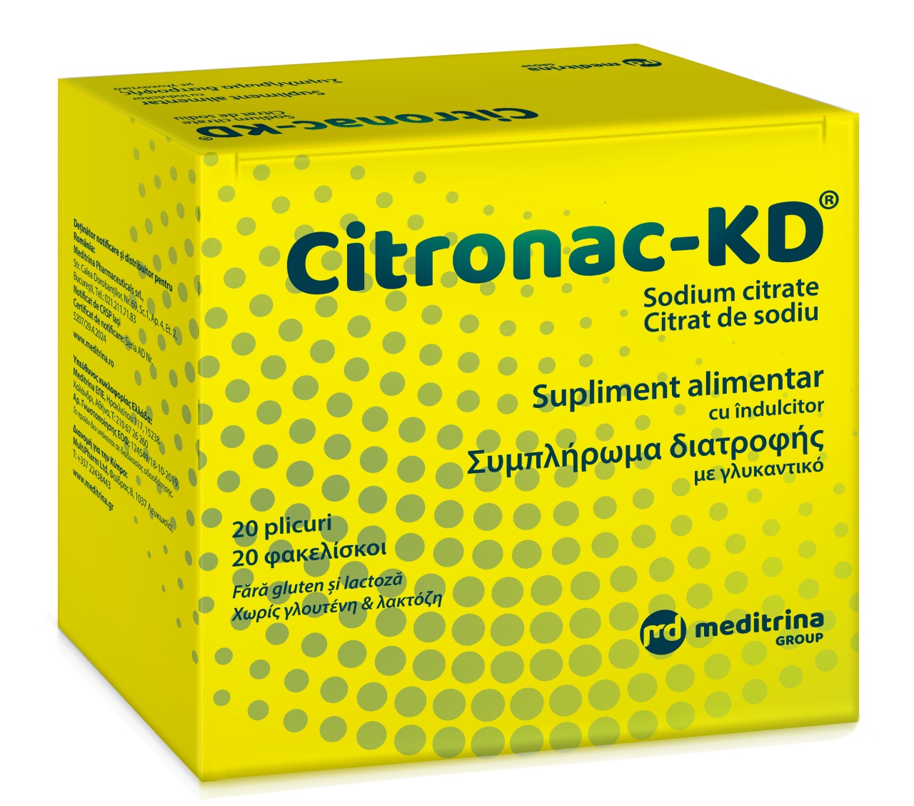 Citronac-kd, 20 plicuri, meditrina pharmaceuticals