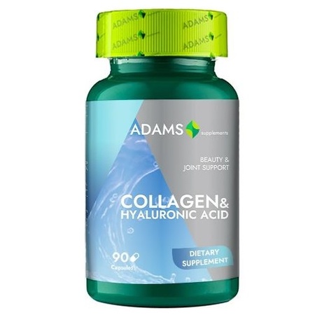 Colagen și Acid Hialuronic, 90 capsule, Adams Visoon