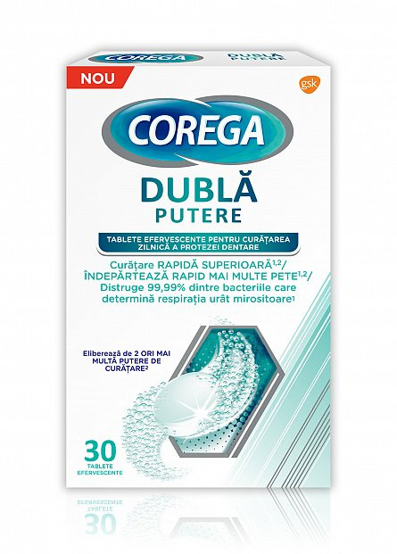 Corega double power tablete curatare, 30 bucati, gsk