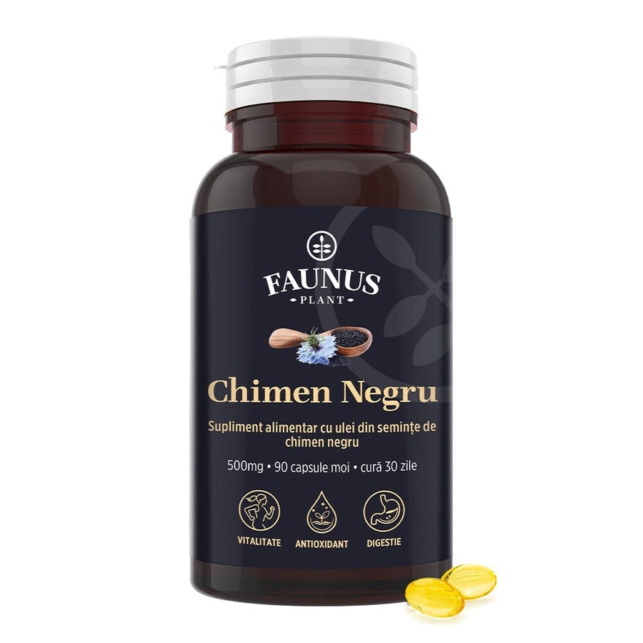 Faunus Ulei de chimen negru (negrilica) presat la rece, 500 mg, 90 capsule moi