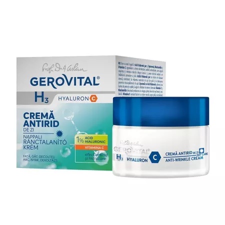Gerovital H3 Hyaluron C crema antirid de zi, 50 ml