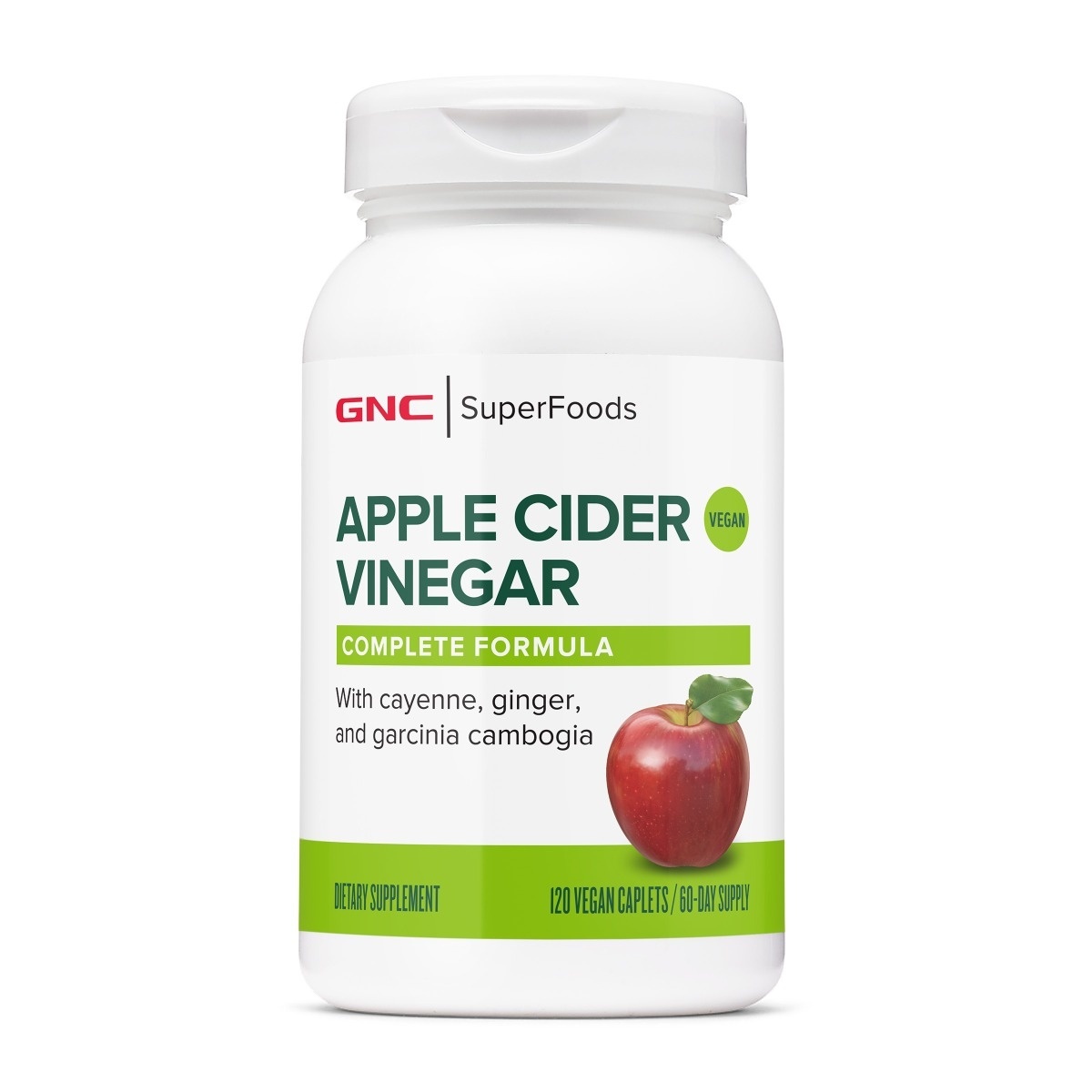 GNC SuperFoods Apple Cider Vinegar, Oțet din cidru de mere, 120 tablete