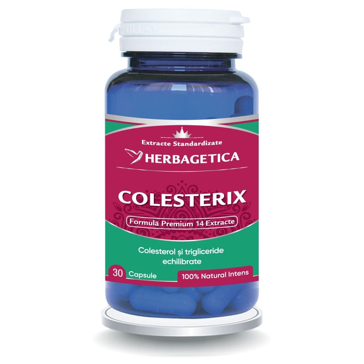 Herbagetica Colesterix, pachet 2 x 30 capsule
