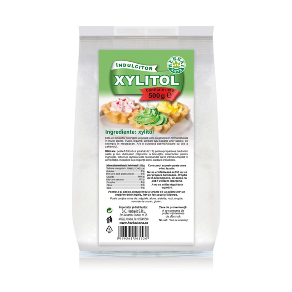 Herbal Sana Xylitol Îndulcitor, 500 g