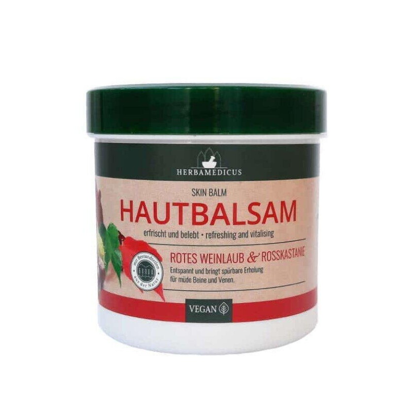 Herbamedicus Balsam cu Viță-de-Vie Roșie și Castane Sălbatice, 250 ml