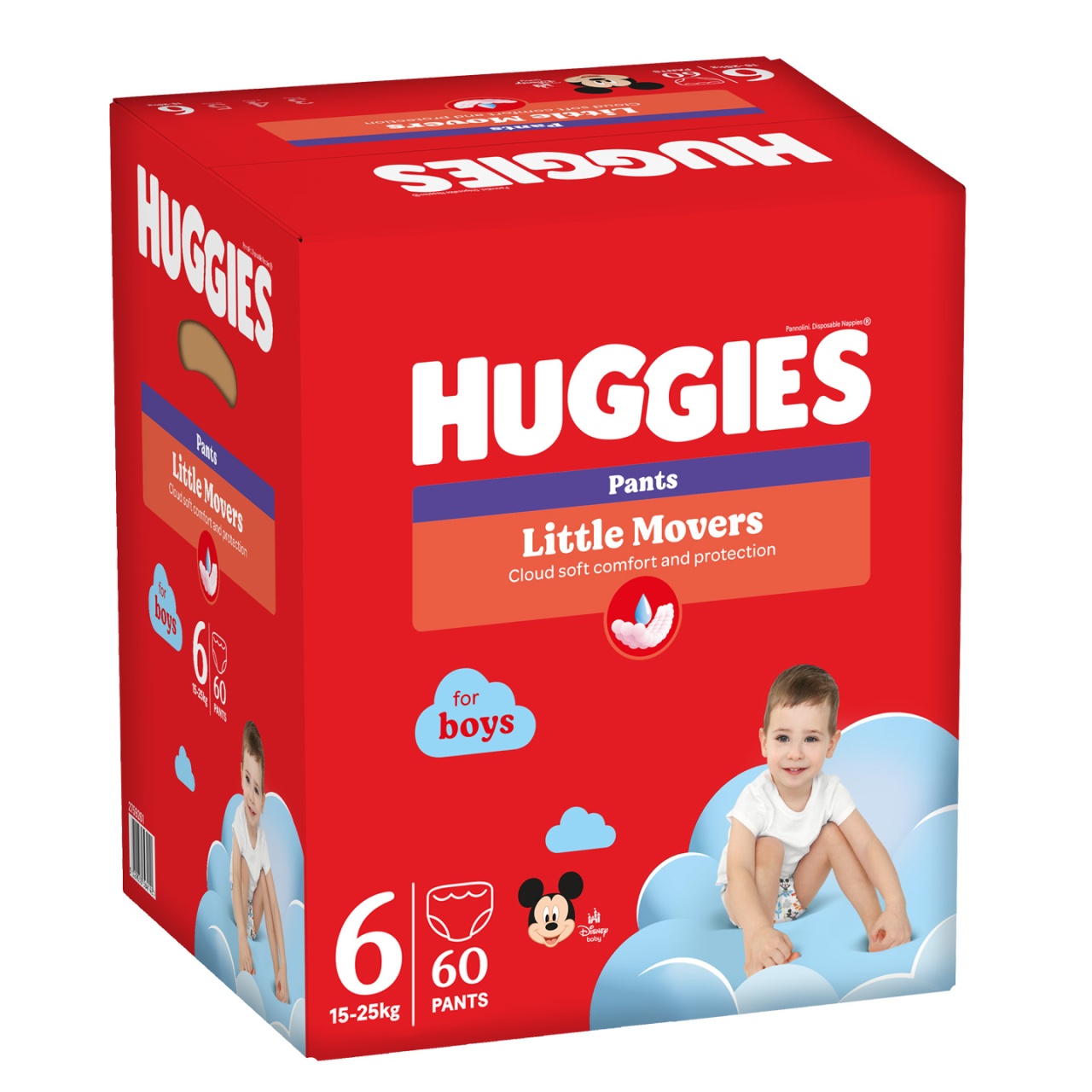 Huggies Pants Little Movers Scutece-Chiloțel Băieți Nr. 6, 15-25 kg, 60 bucăți
