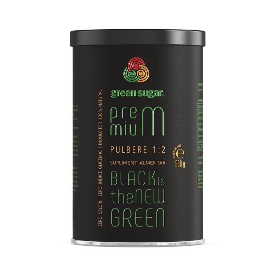 Îndulcitor pulbere Green Sugar Premium 1:2, 500 g, Laboratoarele Remedia