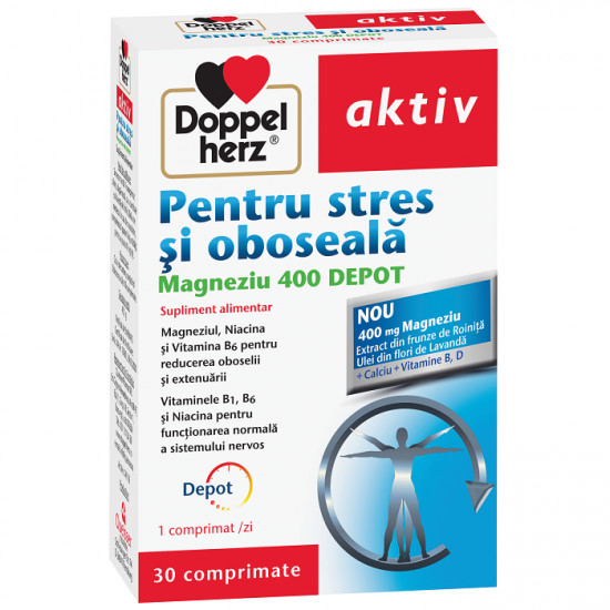 Magneziu 400 depot pentru stres si oboseală, 30 comprimate, doppelherz