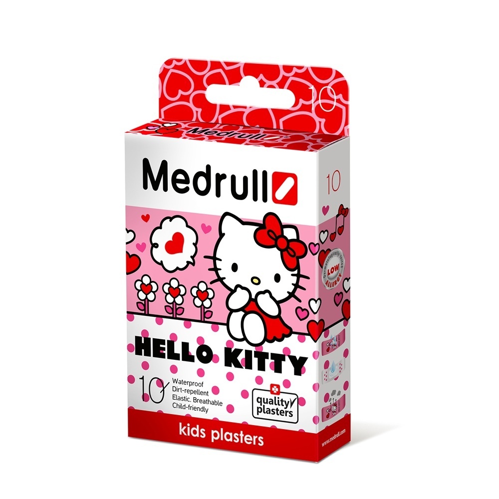 Medrull Hello Kitty Plasturi Sterili pentru Copii, 10 bucăți