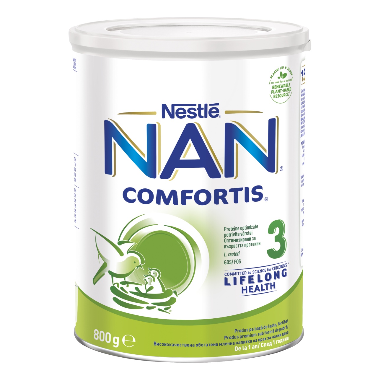 Nestle NAN COMFORTIS 3, 800g - Lapte Praf pentru Copii 1-2 Ani, Formula Avansată