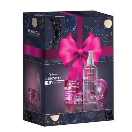 Pachet Cremă antirid intens hidratantă SPF10, 50 ml+Apa micelara cu acid hialuronic 150 ml, H3 Evolution, Gerovital