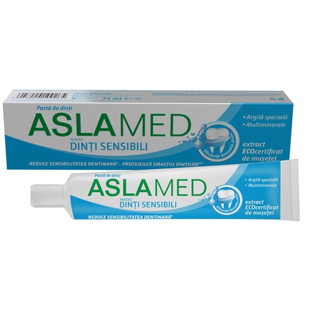 Pastă pentru dinți sensibili, 18 ml, Aslamed
