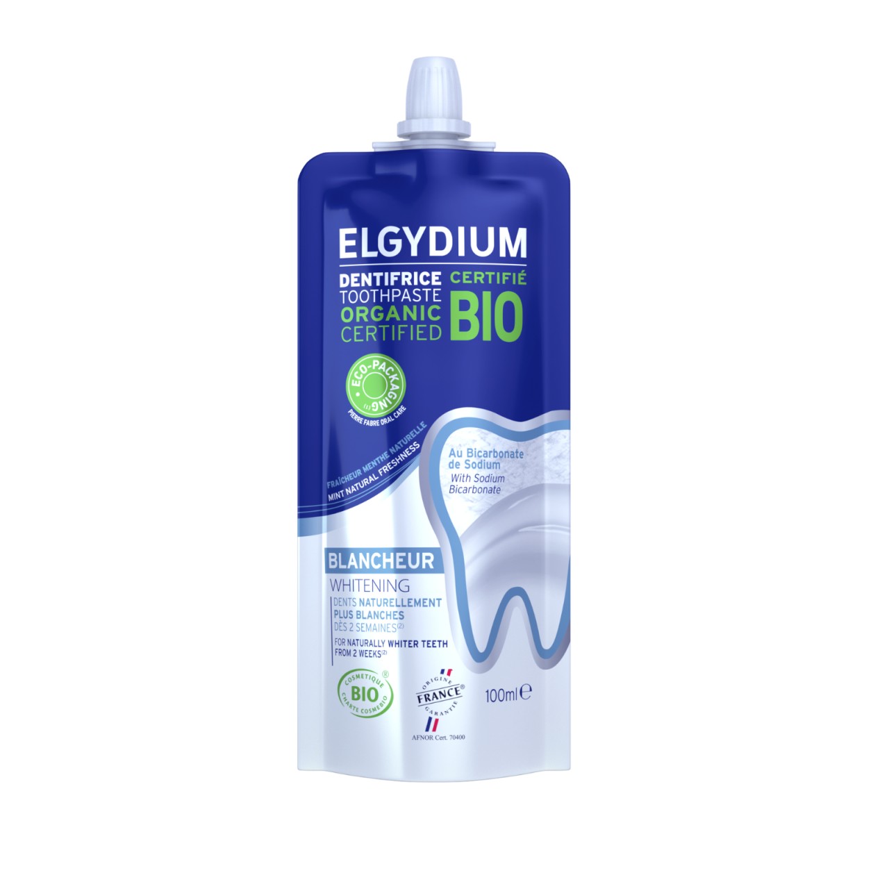 Pfoc elgydium pasta dinti albire organic bio, 100ml
