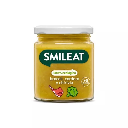 Piure Bio cu brocoli, pastarnac, miel si ulei de masline +6 luni, 230 g – Smileat