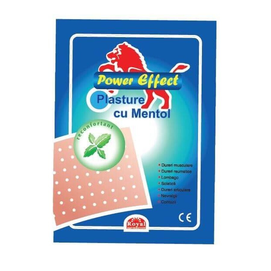 Power Effect Plasture Antireumatic cu Mentol, 12 x 18 cm