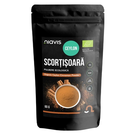 Pudră bio scorțișoară Ceylon, 60 g, Niavis