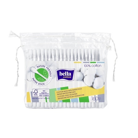 Rezervă betisoare din hârtie pentru urechi, 160 bucăți, Bella