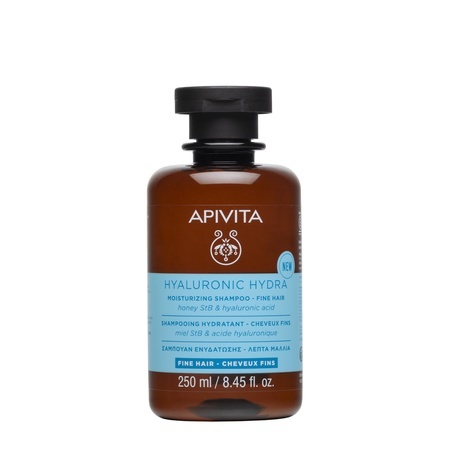 Șampon hidratant cu miere și acid hialuronic pentru păr fin Hyaluronic Hydra, 250 ml, Apivita