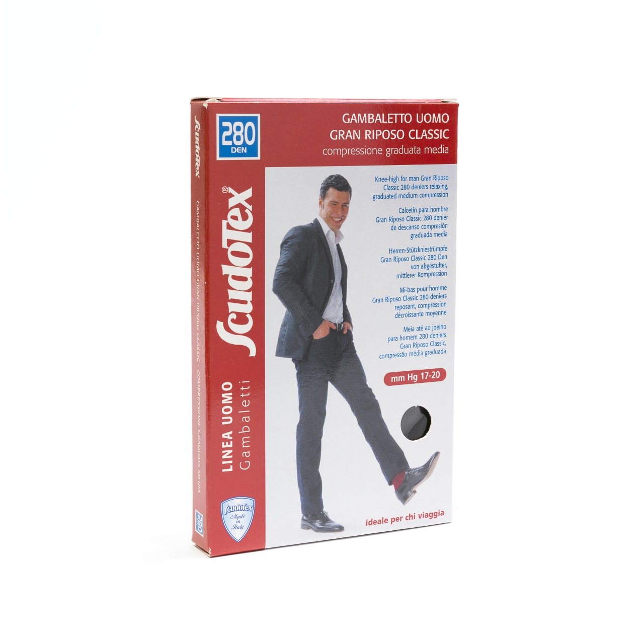 Scudotex S450 Ciorapi medicali barbati, compresie forte 280 DEN, Nero, marimea 6-XXL