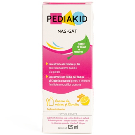 Sirop de miere și lămâie pentru răceală Nez-Gorge, 125 ml