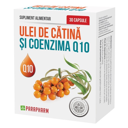 Ulei de cătină și Coenzimă Q10, 30 capsule, Parapharm
