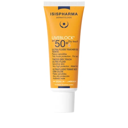 UVEBLOCK SPF 50+ Dry Touch Medium Tinted Protectie solara nuantatoare cu efect matifiant, 40 ml, IsisPharma