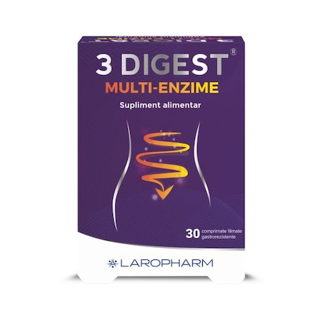 3 digest multi-enzime, 30 comprimate, laropharm