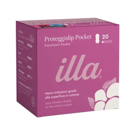 Absorbante Bumbac Zilnice Illa - 20 Bucăți, pentru Piele Sensibilă