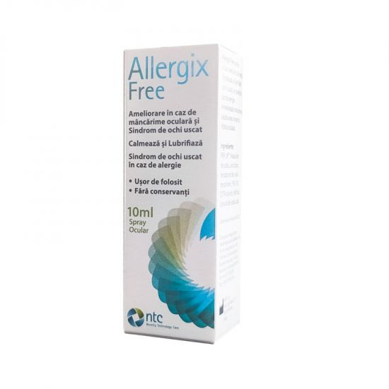 Allergix Free spray ocular cu acid hialuronic, 10 ml