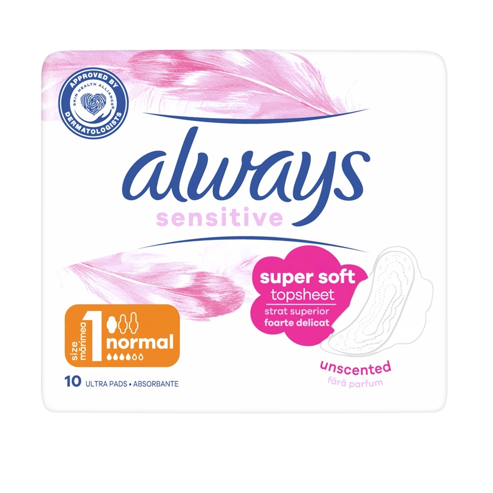 Always Ultra Sensitive Normal Plus Absorbante, 10 bucăți
