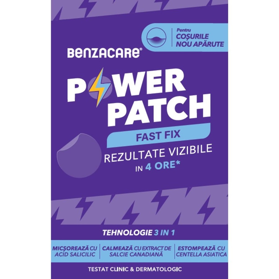 Benzacare Power Patch Fast Fix plasturi pentru cosuri cu acid salicilic, 36 bucati