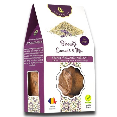 Biscuiti cu lavandă și mei, 130 g, Hiper Ambrozia